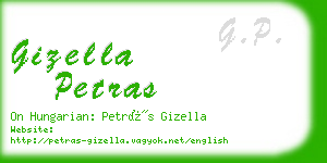 gizella petras business card